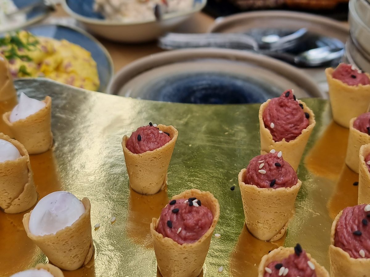 Fingerfood in Cones beim Catering